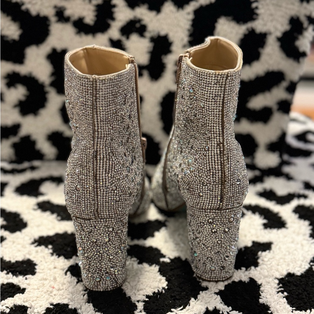 Betsey Johnson Sparkle Booties sz 11 - Picture 5 of 9